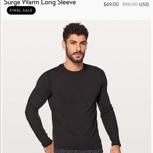 Men’s lululemon black long sleeve shirt